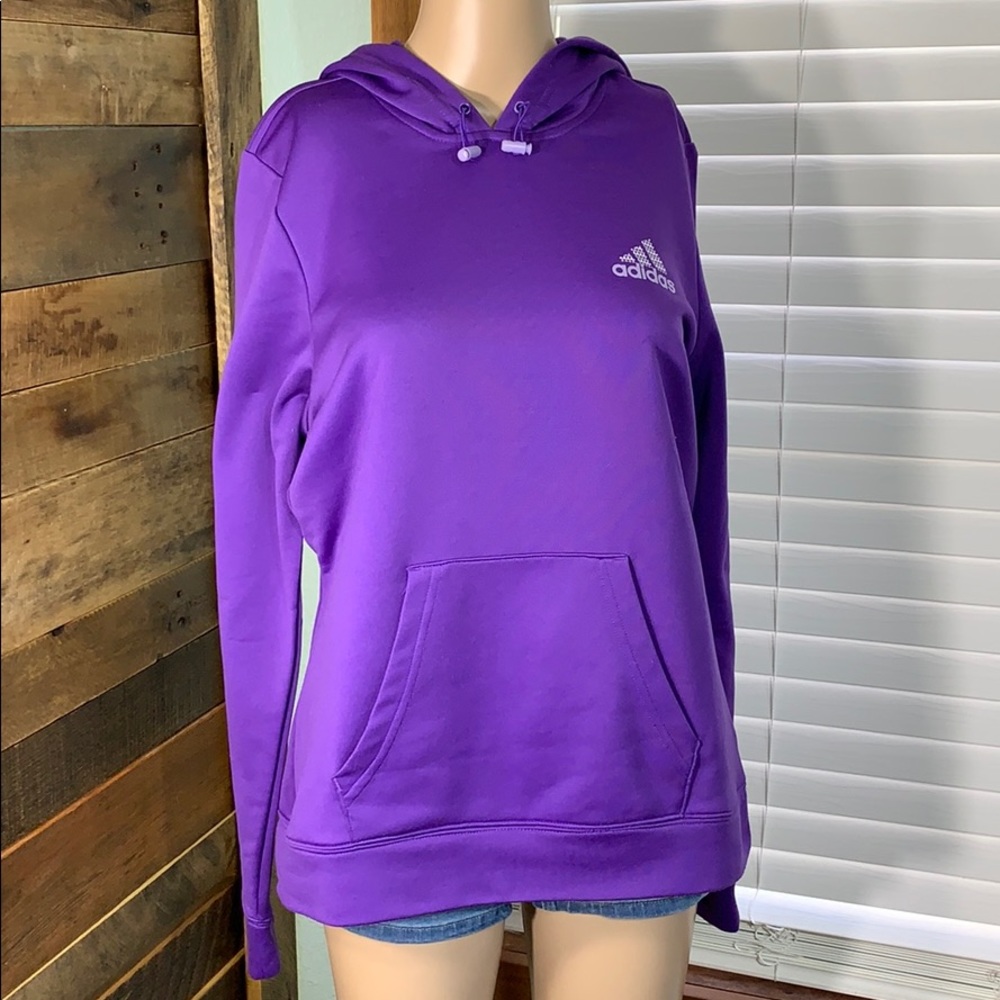 Adidas Purple & White Pullover Hoodie Medium GUC